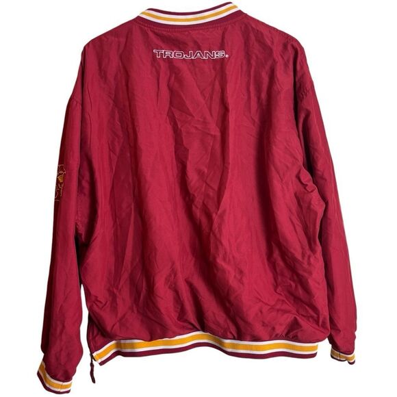 SOLD Vintage USC Trojans Men's Size XL Windbreaker Pullover Jacket V Neck - Picture 2 of 11